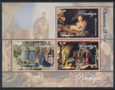 2014 Cook Islands - Penrhyn - Merry Christmas Mini Sheet MUH