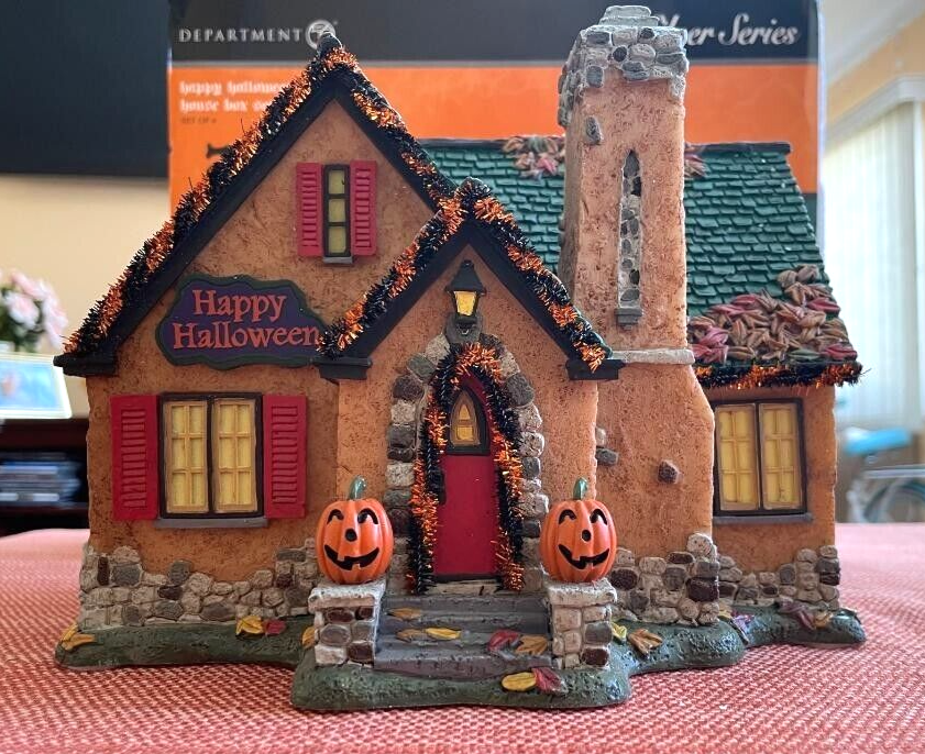 Dept 56 Halloween Silver Series- Happy Halloween House, 4 Dept 56 Halloween Silver Series- Happy Halloween House, 4