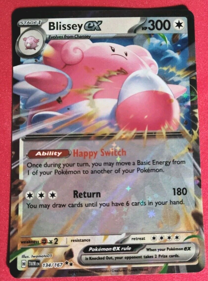 Blissey EX HP300 2024 Double Rare Pokemon Card No. 134/167 Blissey EX HP300 2024 Double Rare Pokemon Card No. 134/167