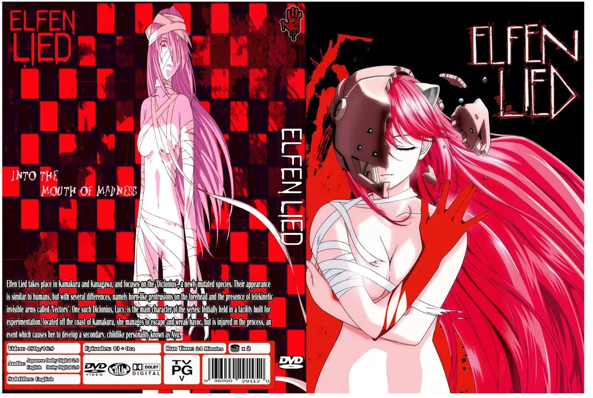 ANIME, ELFEN LIED, 1-13+1, English Dubbed, 2 DVD, 1st Season