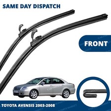 Front Windscreen 24" 16" Flat Aero Wiper Blades Pair for Toyota Avensis 03-08