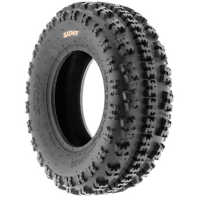 SunF A027 ATV Tires 22x7-10 (6 PR) - Set Of 2 Tubeless All Terrain