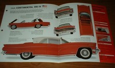 1959 LINCOLN CONTINENTAL MK IV SPEC SHEET BRO...