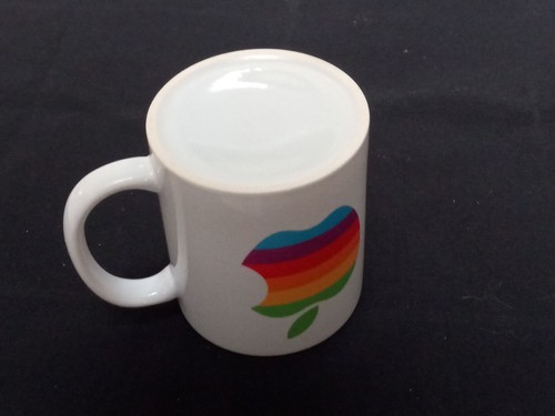 Apple 2 Mac Macintosh, ancien logo arc-en-ciel ordinateur tasse à café en céramique 11 oz NEUF - Photo 4/5