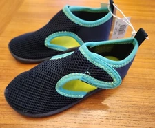 Old Navy Toddler Boys SIZE 8 Mesh Swim Shoes NAVY BLUE Pool Water Park #31823