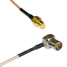 RG316 RP-SMA FEMALE to DVB Pal Male Angle RF Cable Rapid-SHIP LOT