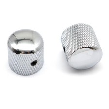 4Pcs High Quality Metal Guitar Bass Knobs 6mm Diameter Potentiometer Cap Chrome