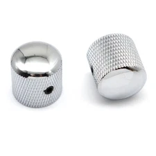 4Pcs High Quality Metal Guitar Bass Knobs 6mm Diameter Potentiometer Cap Chrome