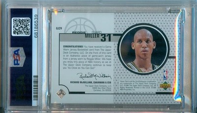 1998-99 Upper Deck Game Jersey REGGIE MILLER Pacers #GJ29