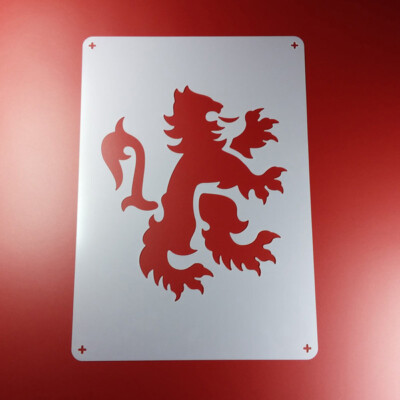 A4 Schablone Löwe Heraldik Wappen Mittelalter Heraldry - BD411