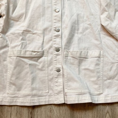 Eileen Fisher White Standard Collar Shirt Jacket Size S Petite NWT - Imagen 5 de 9