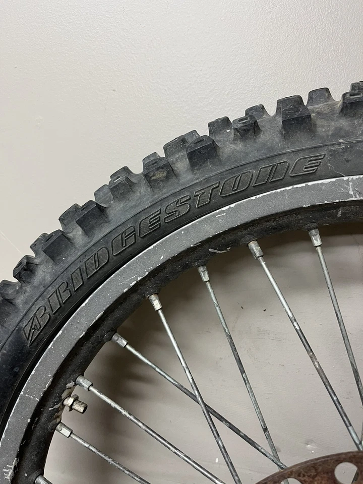 87-92 1991 Kawasaki KDX200 KDX 200 OEM Complete Front Wheel 21x1.6 - Image 2 of 4