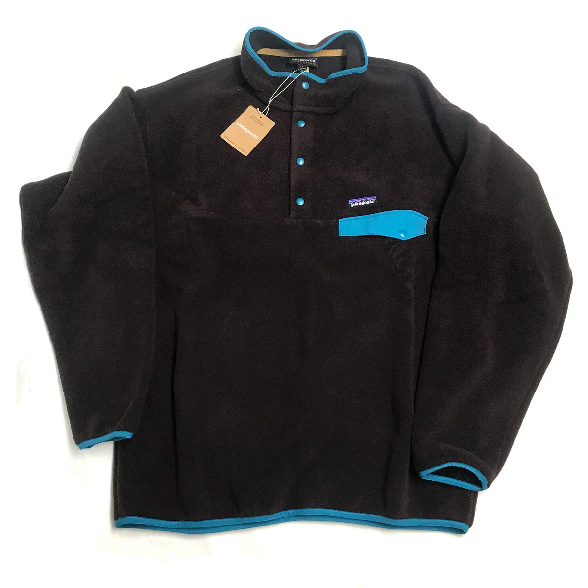 Patagonia Men s Synchilla Snap T Fleece Pullover sweater Obsidian Plum