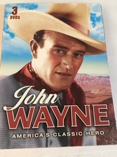 John Wayne America's Classic Hero 3 DVD's  Ships  Same Day With Tracking