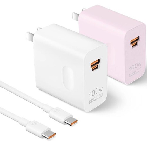 HUAWEI SuperCharge Max 100W / 66W Dual USB Wall Charger Cable For Mate 60 50 Pro - Picture 1 of 37