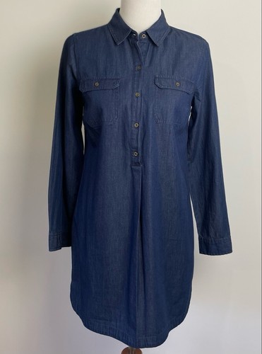 Old Navy Womens Denim Dress Dark Wash 