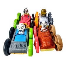 Set of 4 Disney 101 Dalmatians Dog Flip Cars 1998 McDonald's Happy Meal Toy Lot