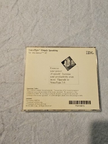 IBM Voice Type Simply Speaking Vintage Software For Windows 95 - Picture 2 of 6