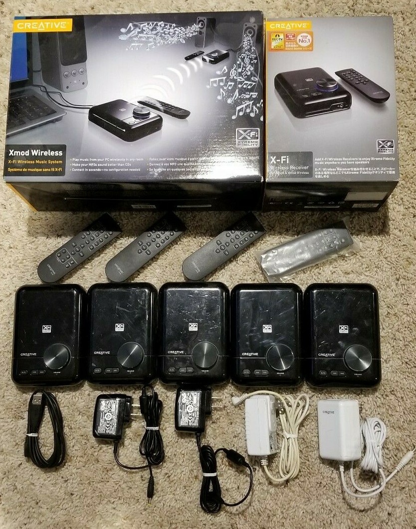 Creative Xmod Wireless SB0830 & 4 Wireless Receivers SB0840 Audio