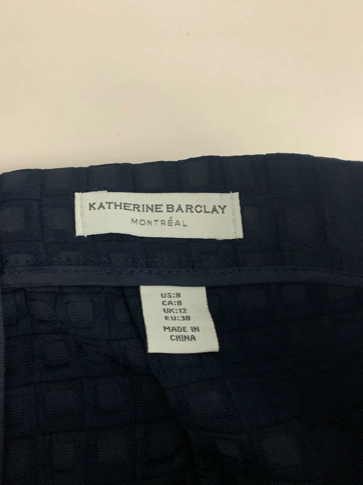 KATHERINE BARCLAY Montreal Navy blue textured skirt US 8 - Изображение 3 из 4