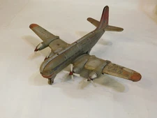 NWA NorthWest Antique Tin Toy Airplane Japan Friction 14" Wingspan