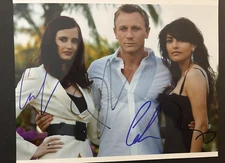 DANIEL CRAIG-EVA GREEN-CATERINA MURINO CAST SIGNED PHOTO-CASINO ROYALE -COA-RARE