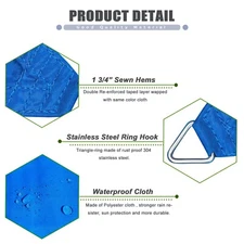 Waterproof Sun Shade Sail UV Block Shade Canopy Outdoor Patio Awning w/ Point