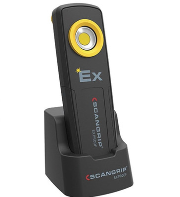 Scangrip 03.5617 UNI - EX geschützte Akku Handlampe Arbeitsleuchte Ladestation