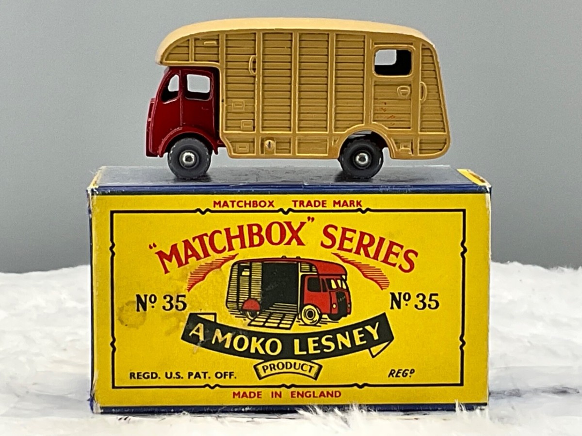 1950's Lesney Moko Matchbox #35A Horsebox,G.P.W,N,Mint in B5