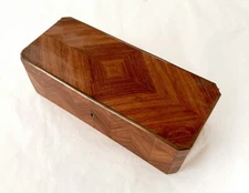 Rosewood Marquetry Glove Box With Gilded Brass Napoleon III 19th Century