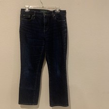 Lauren Ralph Lauren Jeans Co Dark Wash Straight Leg Cropped Jeans Women  s 6P