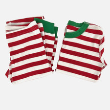 Hanna Andersson Organic Cotton Holiday Pajamas Kids 14 Red Green Long Sleeves