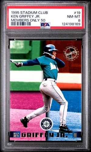 1995 Topps Stadium Club KEN GRIFFEY Jr Members Only 50 PSA 8 - Seattle Mariners