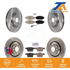 Front Rear Ceramic Pad And Disc Brake Rotors Kit For 2017-2019 Volkswagen Golf R