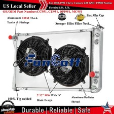 3 Row Radiator Wshroud Fan For 1982-1992 Chevy Camaro Pontiac Firebird 5.0 5.7l