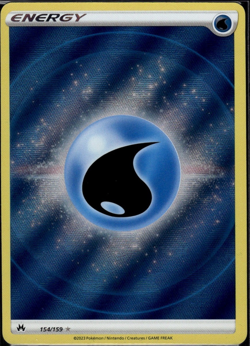 Water Energy (Texture Full Art) Holofoil 154/159 Ultra Rare Crown