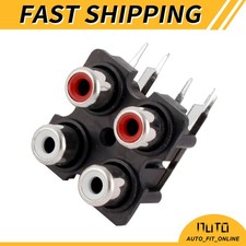 Panel Mount Stereo Audio Video Jack AV Socket 4 Position RCA Female Connectors