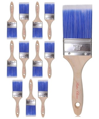 Bates- Paint Brushes, 2.5-Inch, 12 Pack, Treated 12 2.5'', Wood Handle