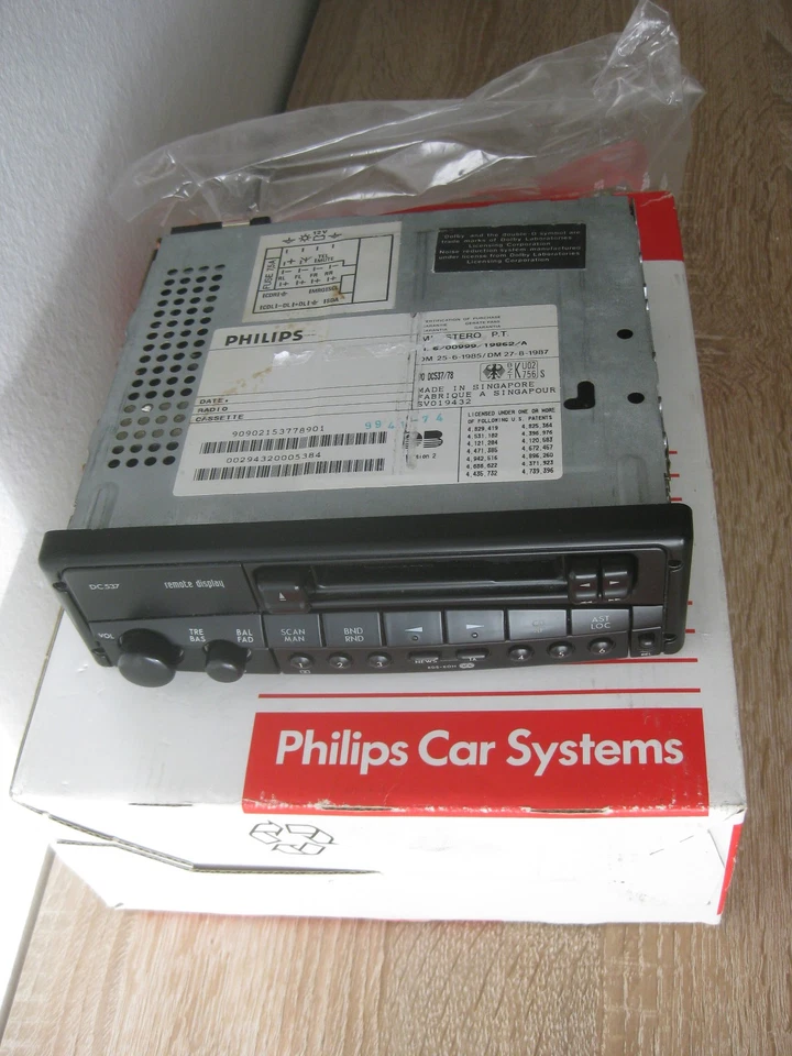 PHILIPS DC537 Autoradio mit Cassette Kassette Vintage Opel Oldtimer 80er Jahre - Bild 2 von 4