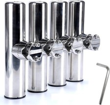 Stainless Clamp Rod Holder Steel Mount Fishing Pole Holder Adjustable Kayak