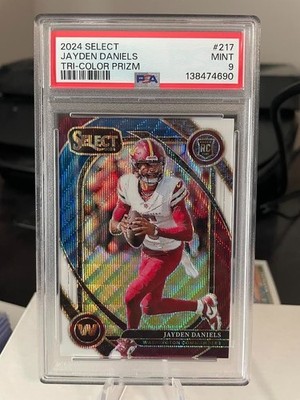 2024 Panini Select Jayden Daniels Tri-Color Prizm (RC) Commanders (58/149)