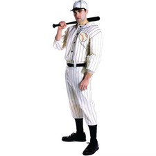 Imposta Costumes Men's Old Tyme Baseball Player Costume Suit White L