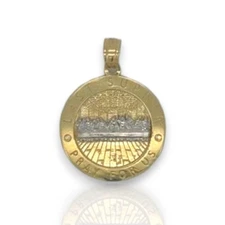 Last Supper Two Tone Pendant - 10K Yellow Gold