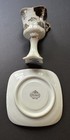 L & M Royal Halsey Very Fine Pedestal Square Demitasse Cup and Saucer. Gold Trim — photo 3