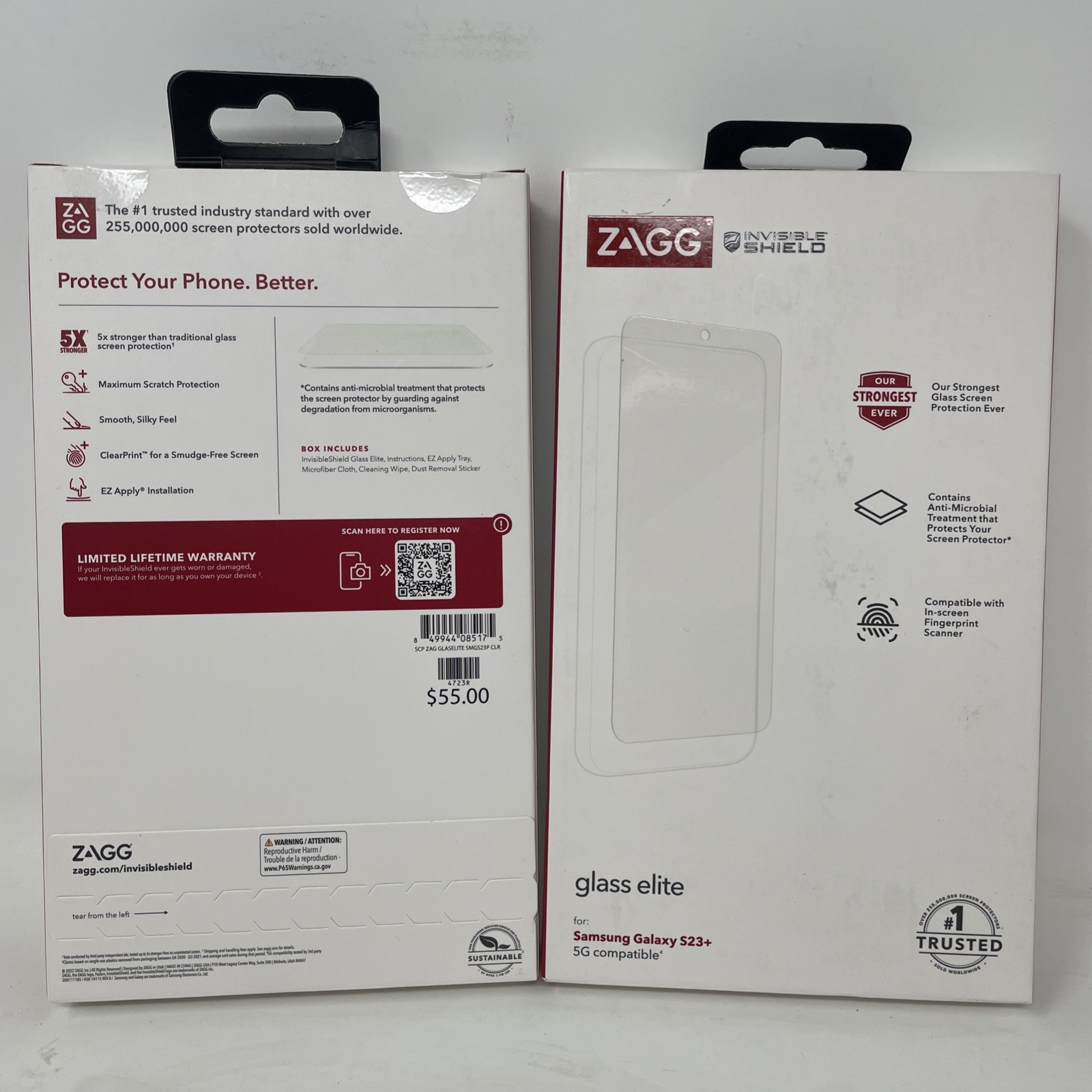 ZAGG Invisible Shied Glass Elite Screen Protector for Samsung Galaxy S23+ (Plus)