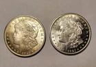 Lot of (2) 21-P BU Morgan Silver Dollars no Reserve