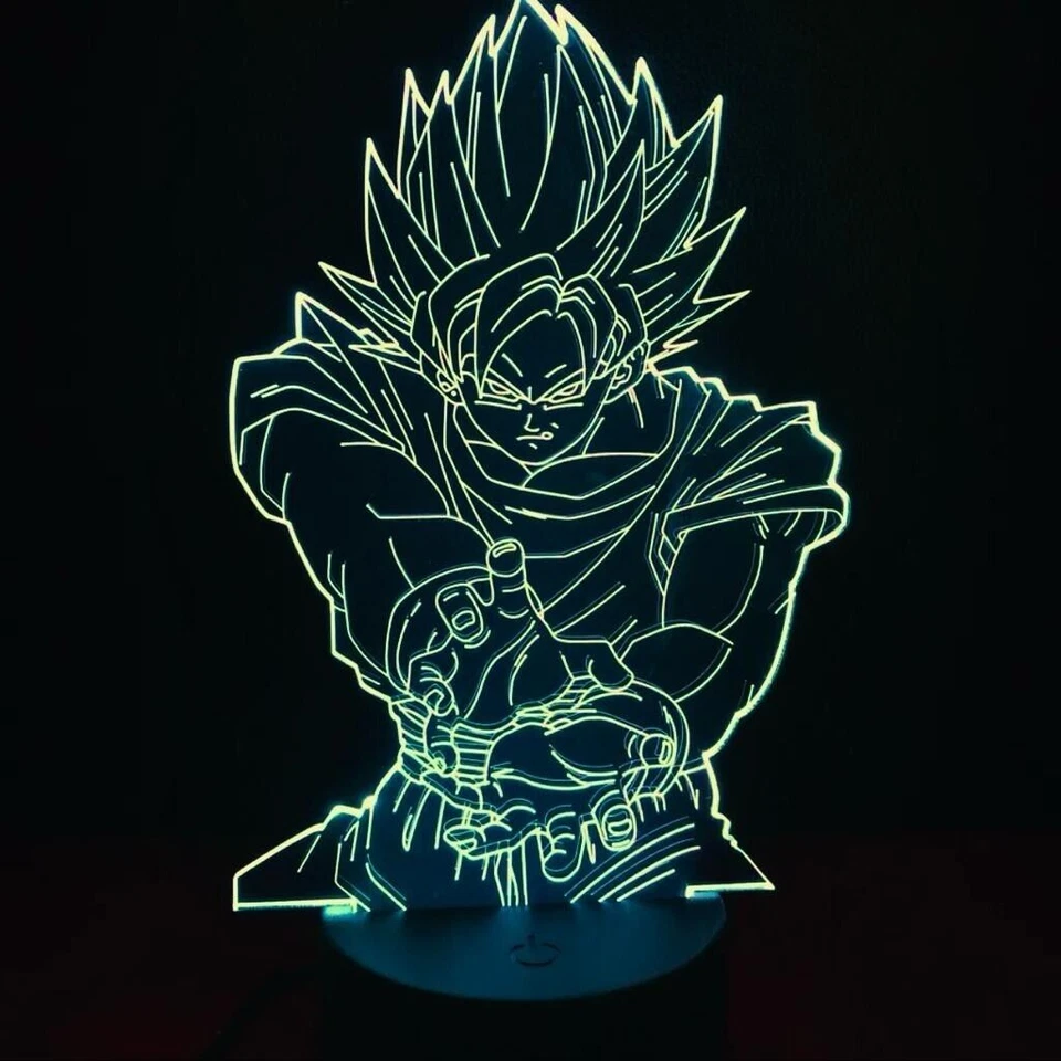 Lampe 3D LED USB Dragonball Z Goku S.S. Base d'attaque Kamehameha avec... - Photo 3/4