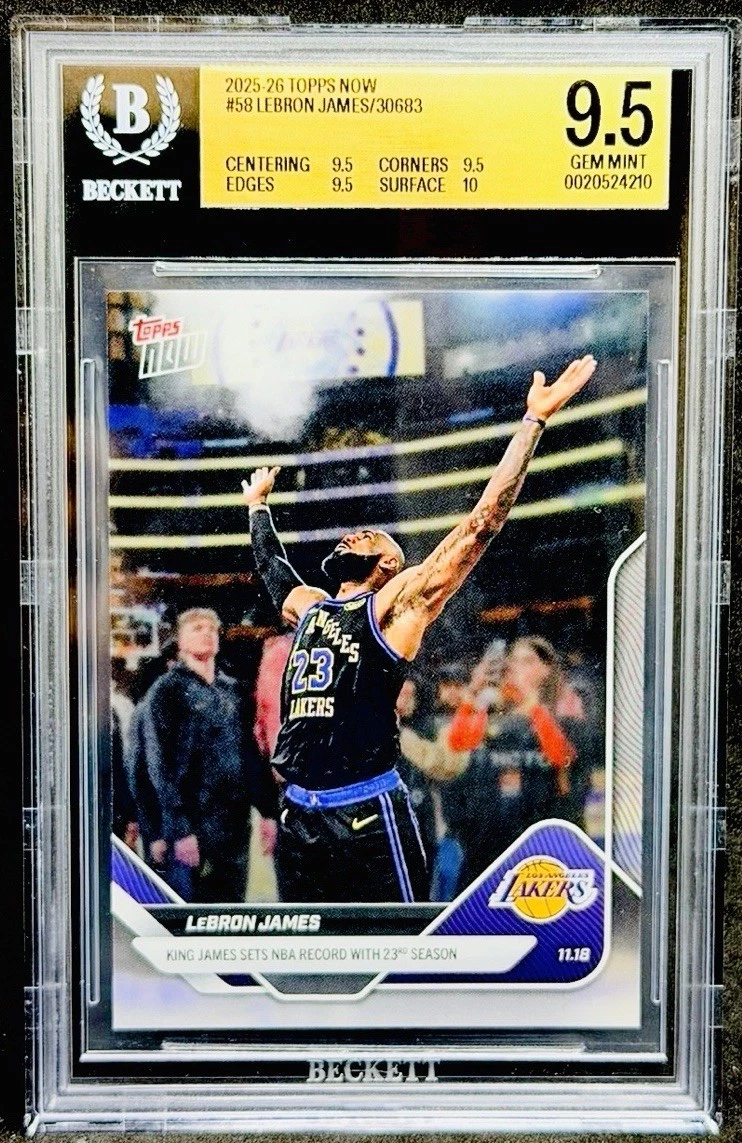 Topps LeBron James Grade 9.5 Basketball Sports Trading Cards