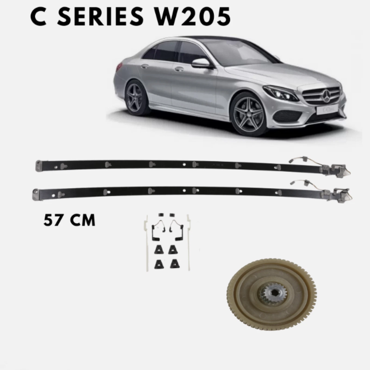 パーツ New PPT PPT3704 Mercedes Type-2 Mercedes-Benz 57 cm W205 Panoramic Sunroof Motor/Clips Repair Kit