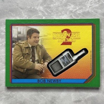 2019 Topps Stranger Things 2 Bob Newby Medallion Card Green 35/50 Walkie Talkie